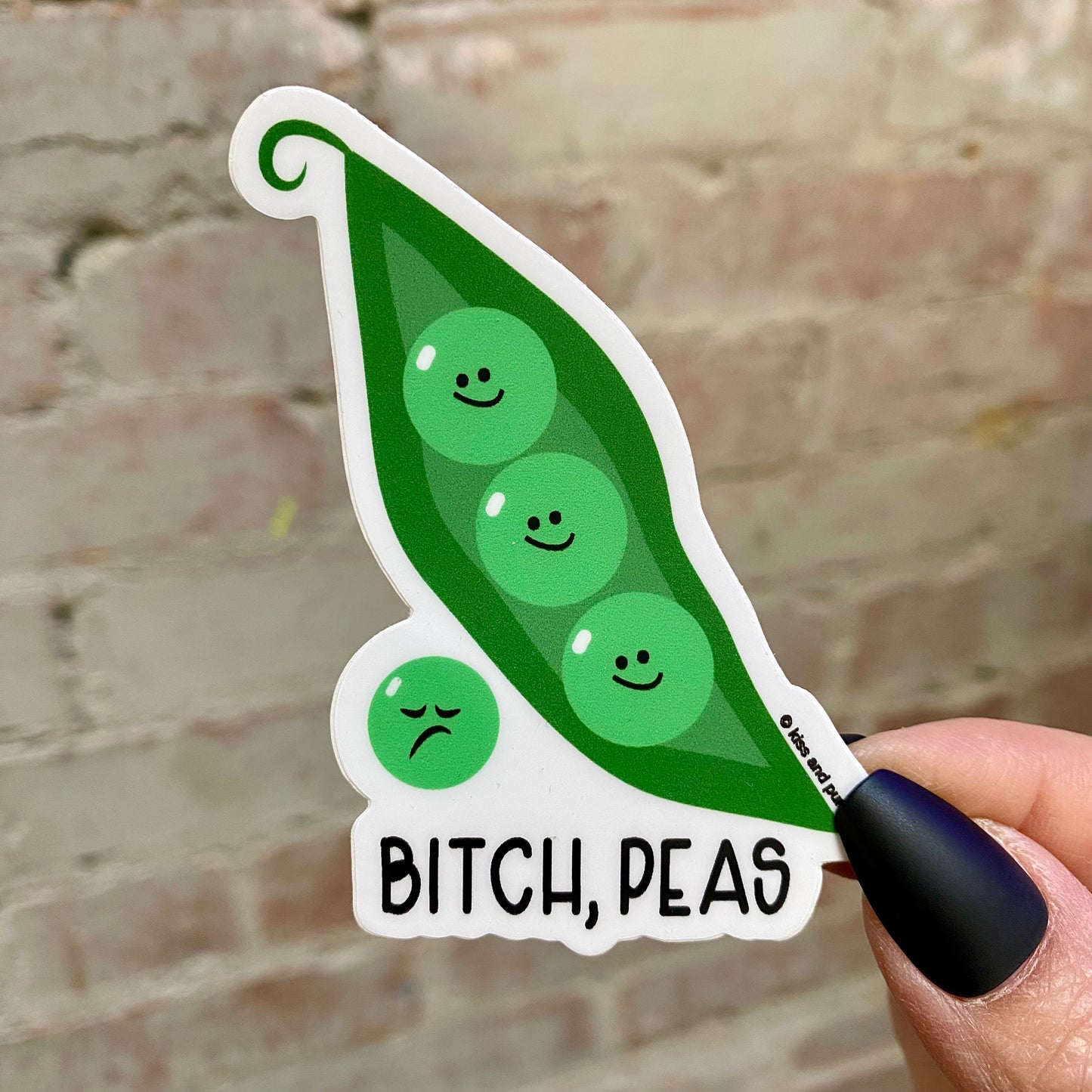 3 Inch Funny B*tch Peas Matte Vinyl Sticker