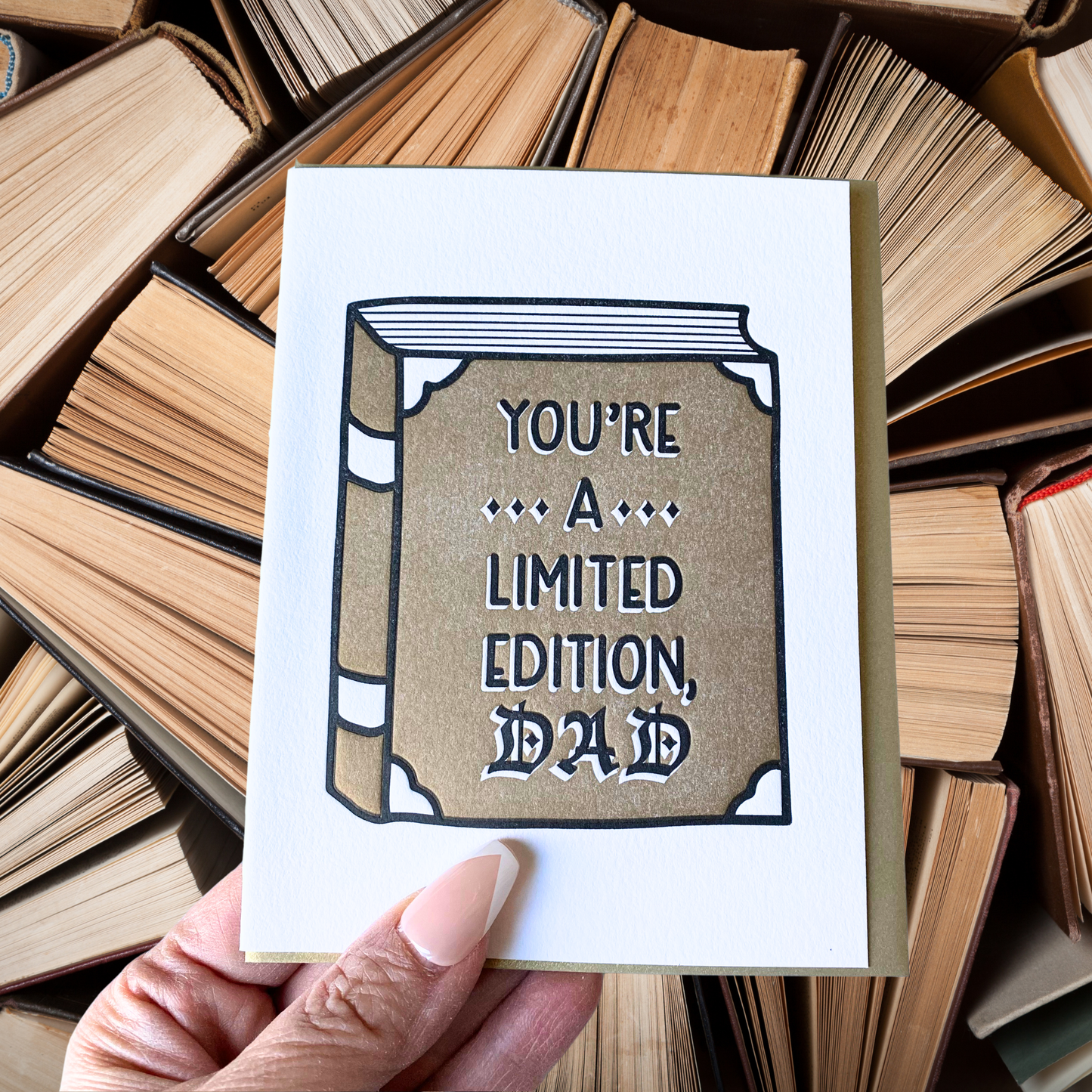 Father's Day Letterpress Card | Book Dad | You're a Limited Edition | kiss and punch - Kiss and Punch