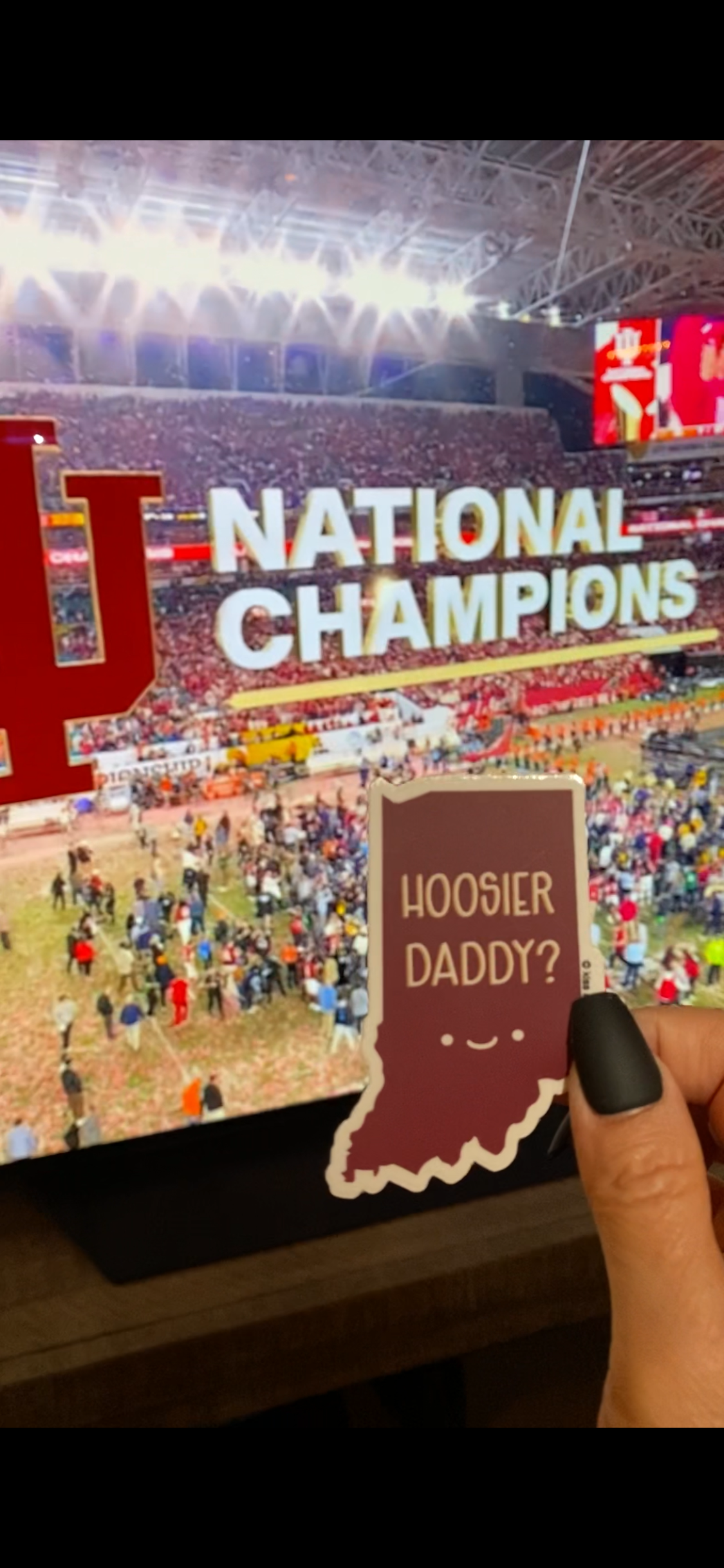 Funny Indiana Hoosier Daddy 3 Inch Diecut Vinyl Sticker