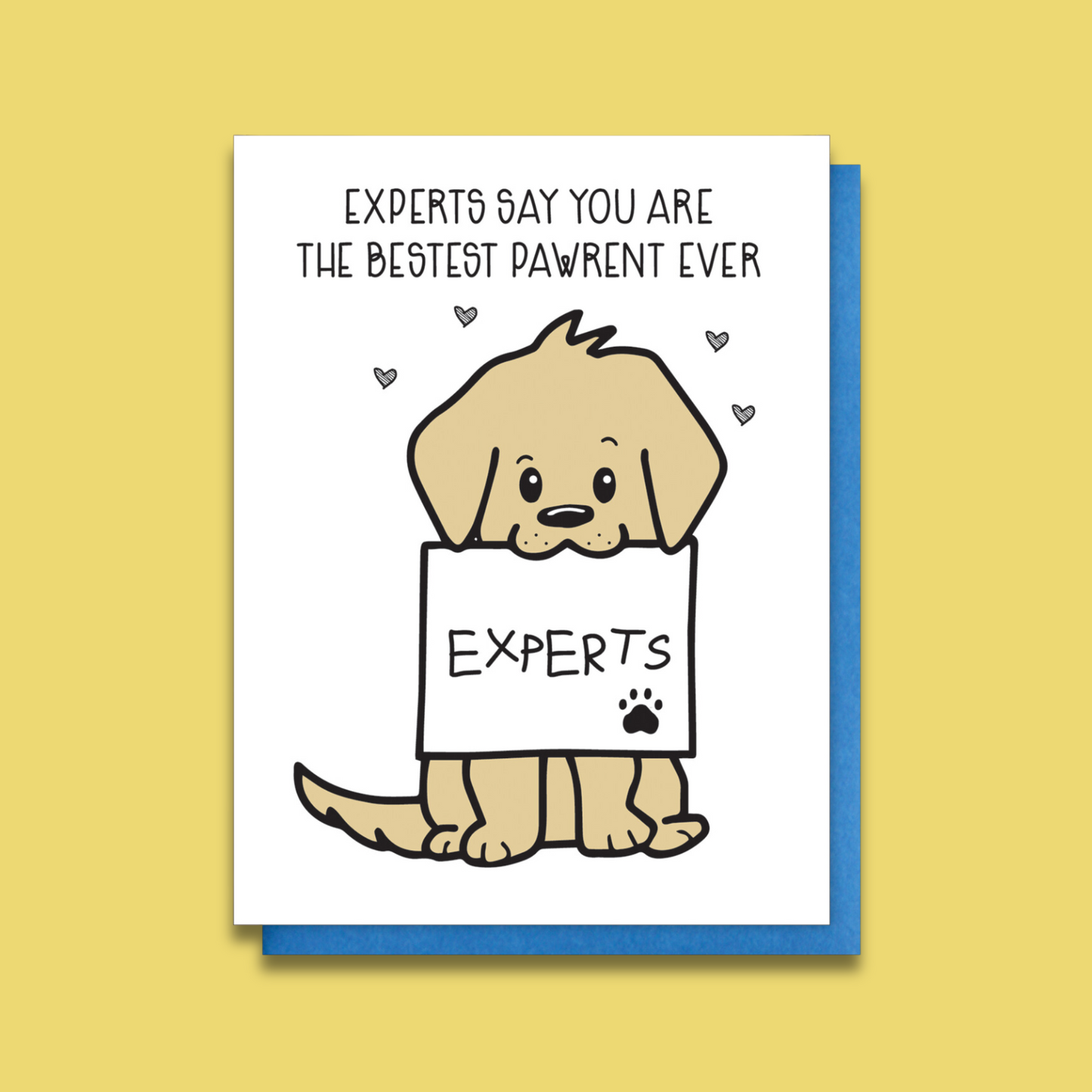 Funny Card From Dog Mother's Day Letterpress Card | Father's Day | kiss and punch