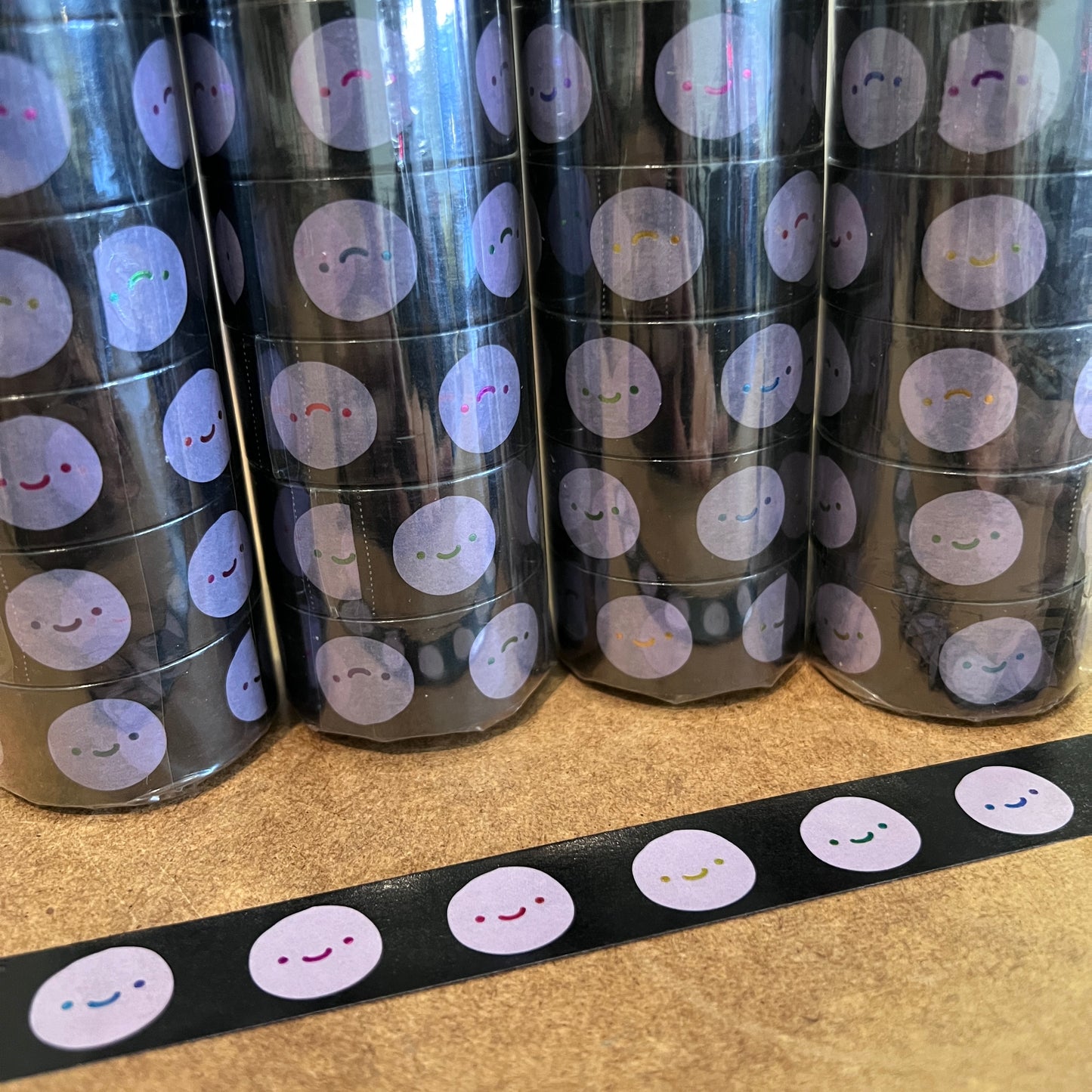 Cute Rainbow Foil Face Washi Tape - Planner Flair - Bullet Journal Decoration - Paper Tape