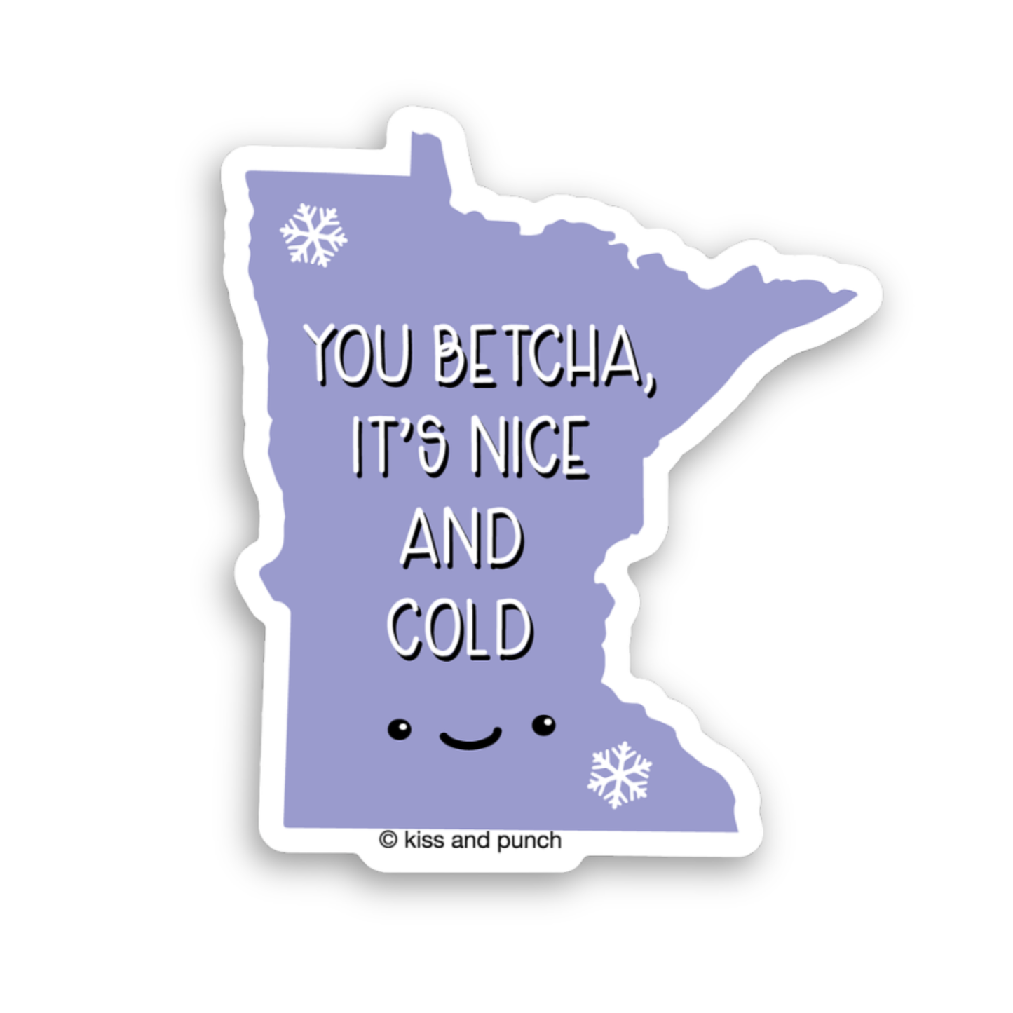 NEW! Funny Minnesota State Diecut Vinyl Sticker