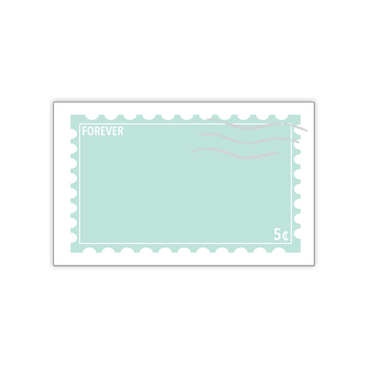 Mini Notecard Set of 60 - Seafoam Forever Stamp Flat Cards - Lunch Notes - Mini Cards - Enclosure cards