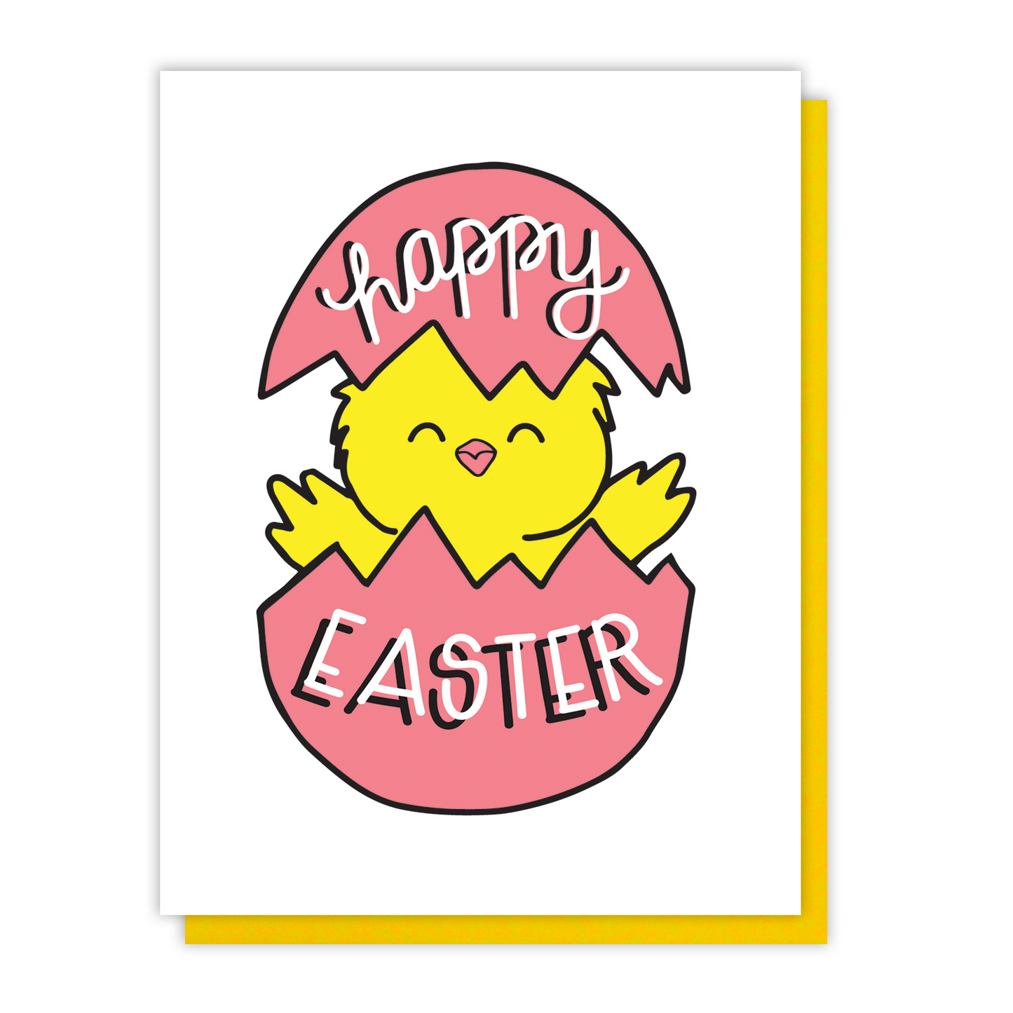 Cute Baby Chick in Easter Egg Letterpress Card | kiss and punch