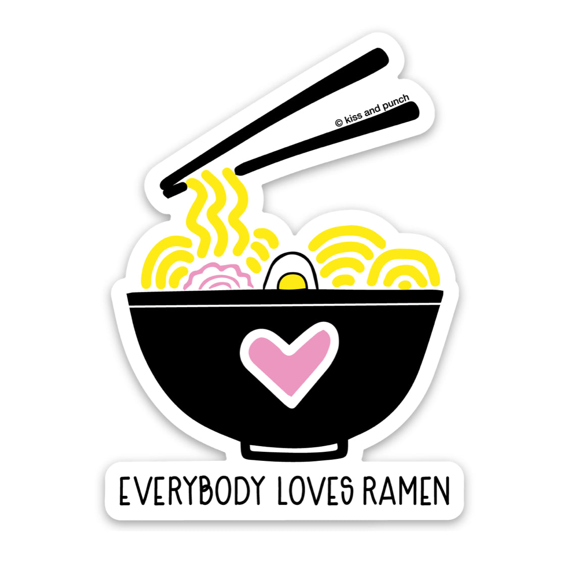 3 Inch Everybody Loves Ramen Vinyl Sticker - Laptop Sticker - Water Bottle Sticker - Phone Case Sticker
