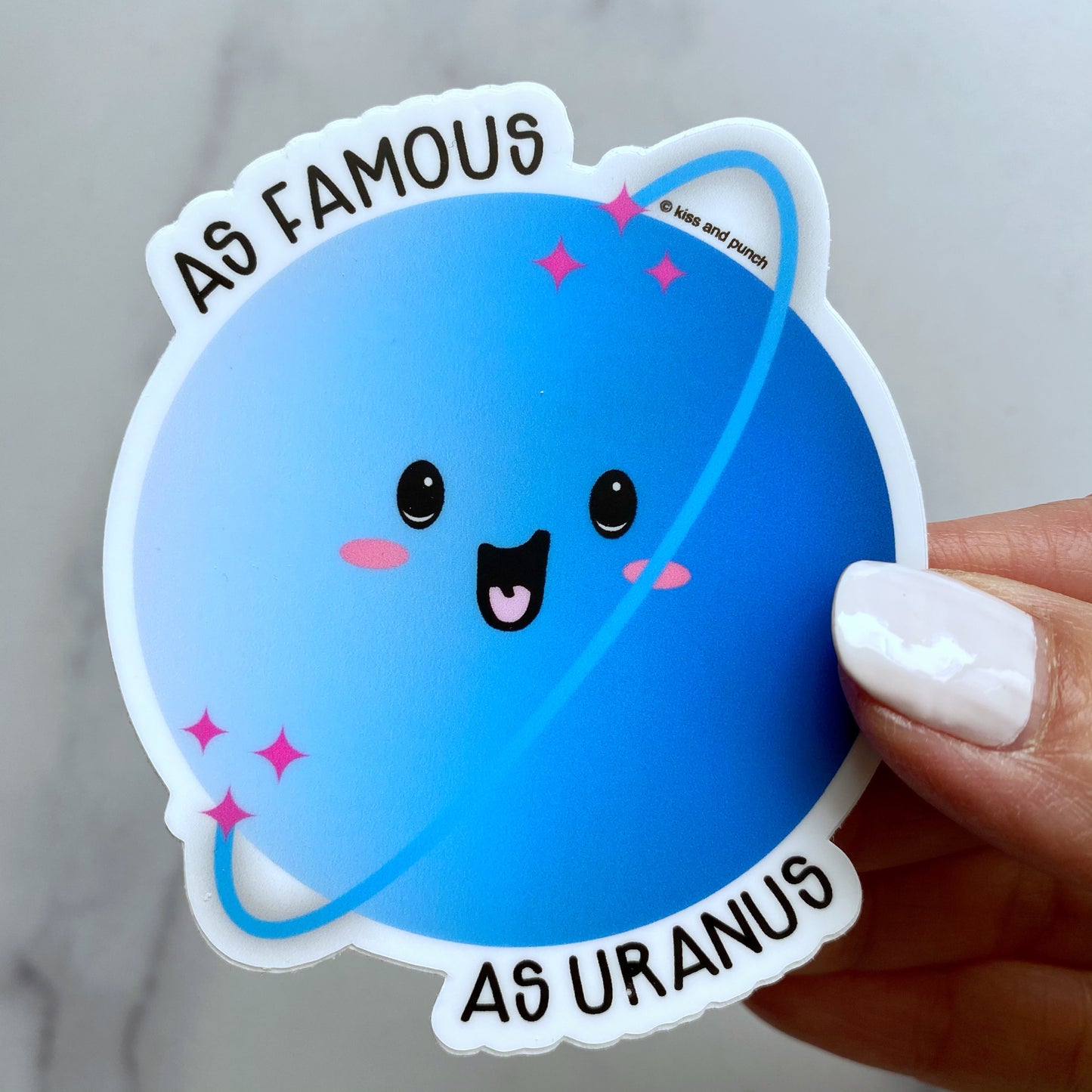 3 Inch As Famous As Uranus Planet Matte Vinyl Sticker