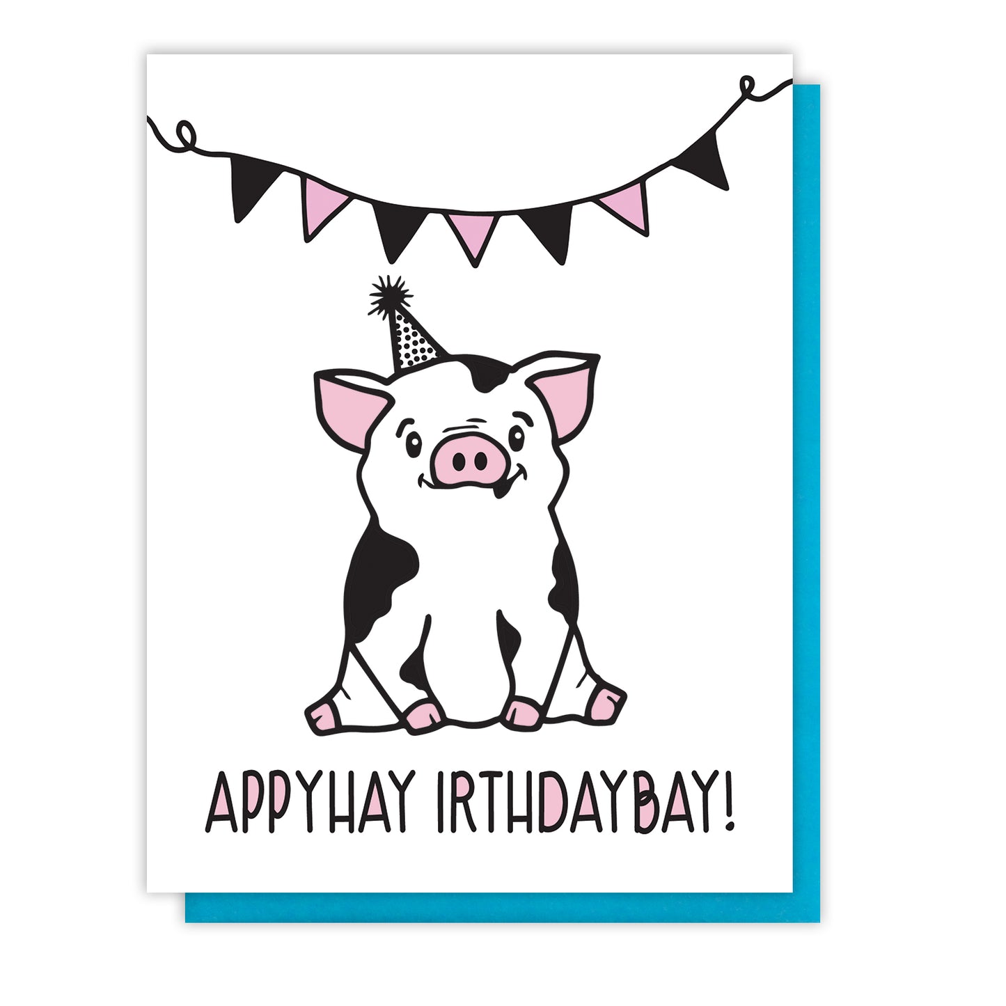 NEW! Funny Birthday Pig Latin Letterpress Card | kiss and punch - Kiss and Punch