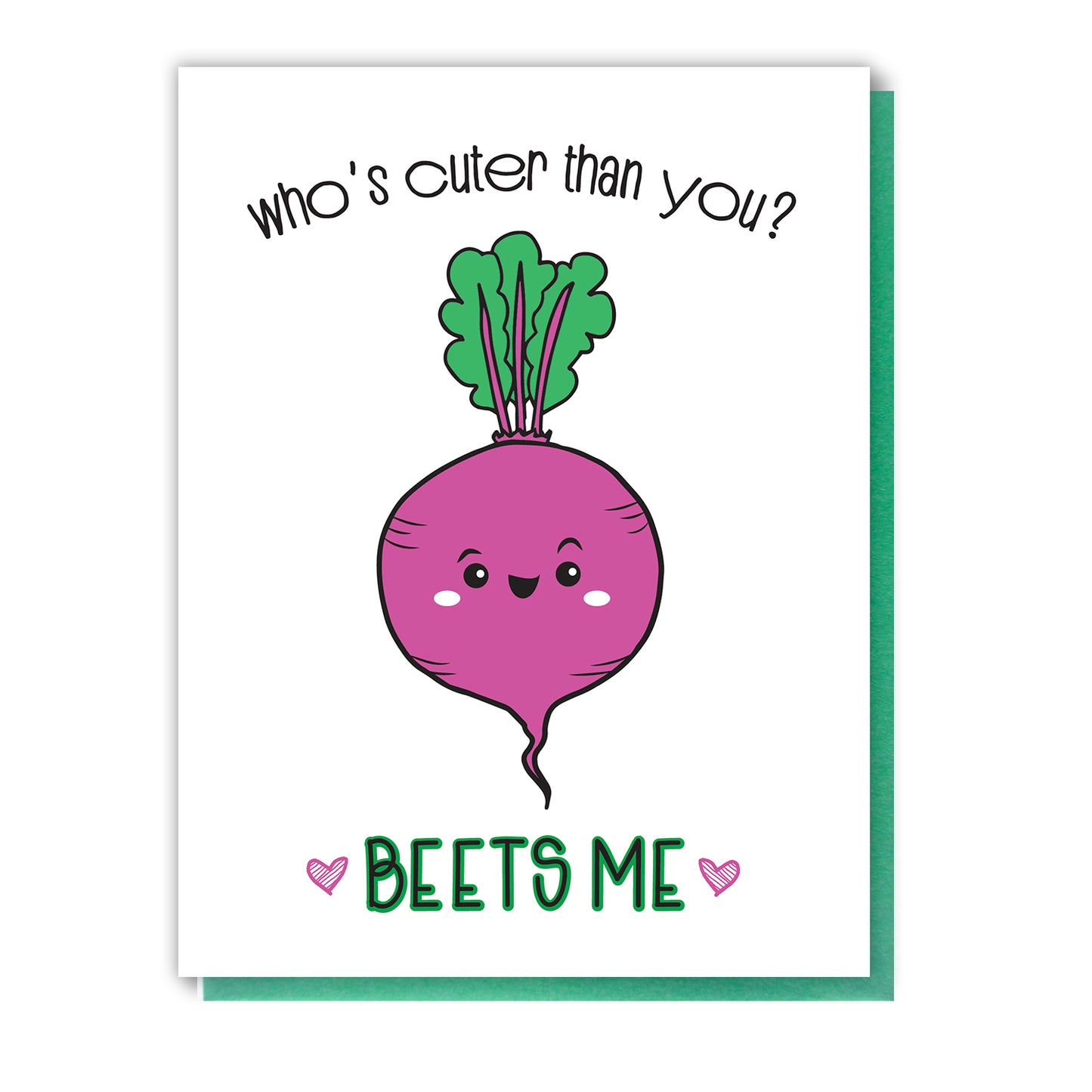 Funny Love Letterpress Card | Beet Pun | Beets Me | kiss and punch - Kiss and Punch