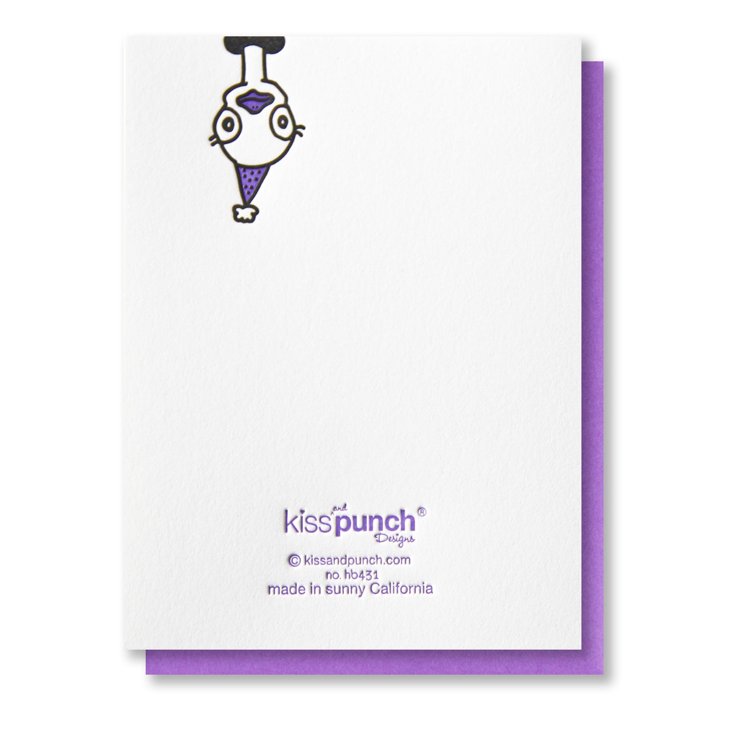 Funny Snarky Letterpress Birthday Card | Hiding Ostrich | Milestone | kiss and punch - Kiss and Punch