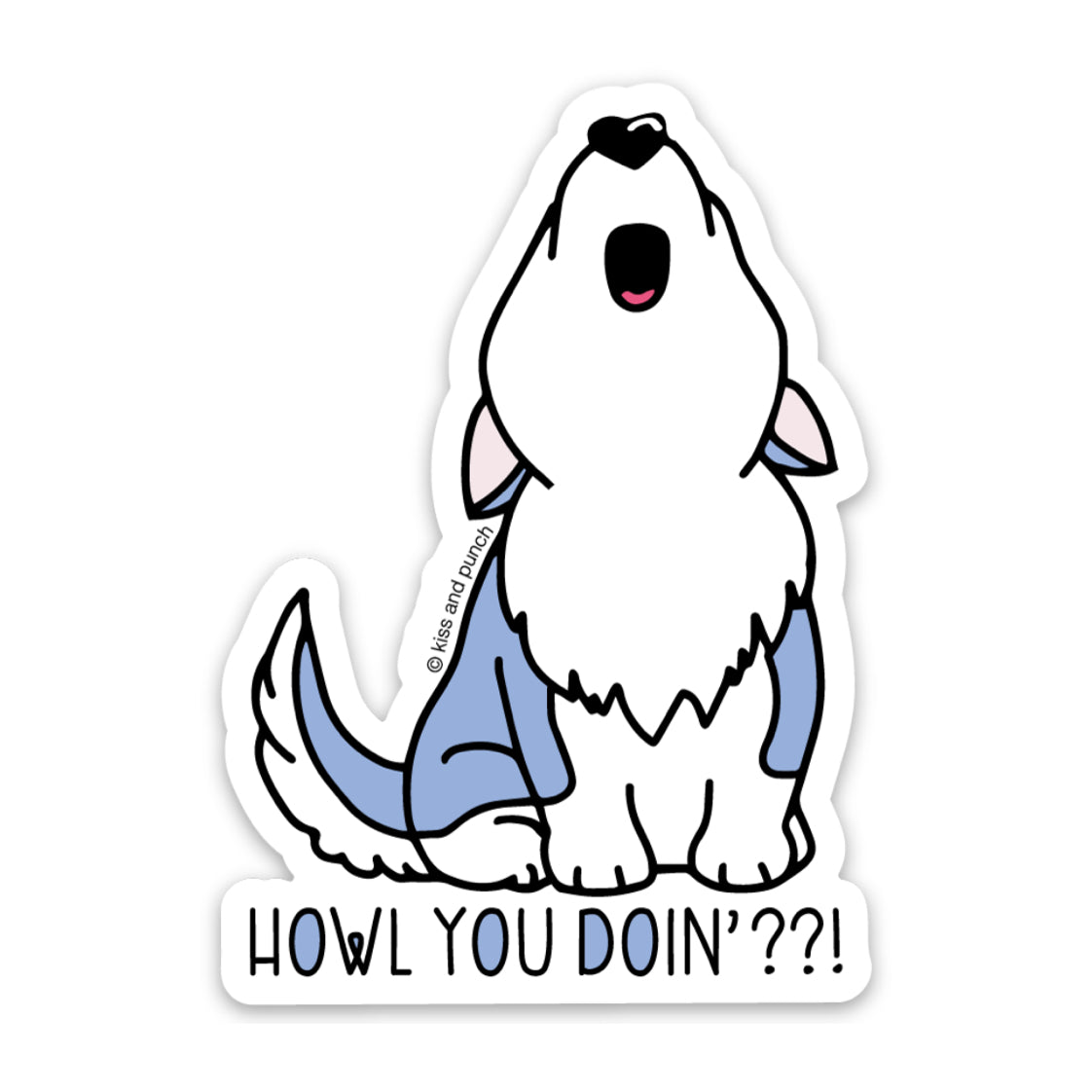 3 Inch Funny Howling Husky Matte Vinyl Sticker
