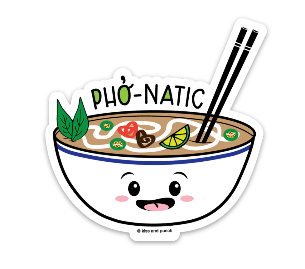 3 Inch Bowl of Pho Vinyl Diecut Sticker