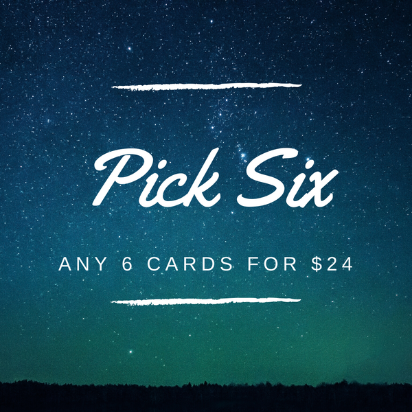 Pick Any 6 Greeting Cards - Kiss and Punch