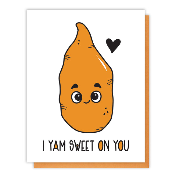 NEW! Funny Love Letterpress Card | Yam Pun | Valentine's Day | kiss and punch - Kiss and Punch