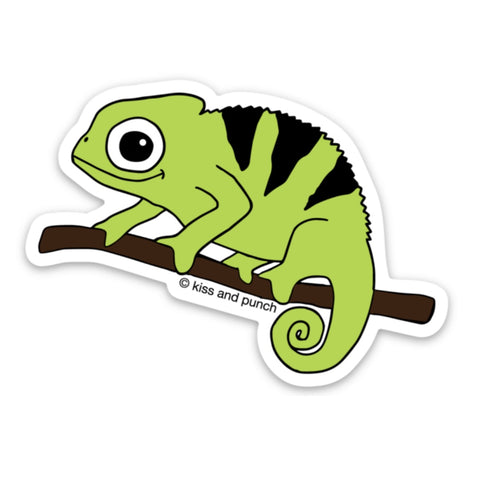 NEW! Cute Chameleon 3 Inch Diecut Vinyl Sticker