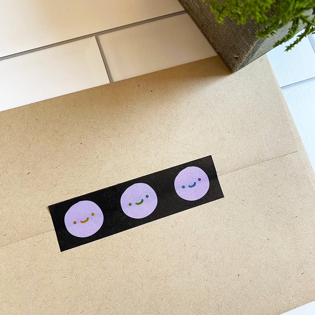 Cute Rainbow Foil Face Washi Tape - Planner Flair - Bullet Journal Decoration - Paper Tape