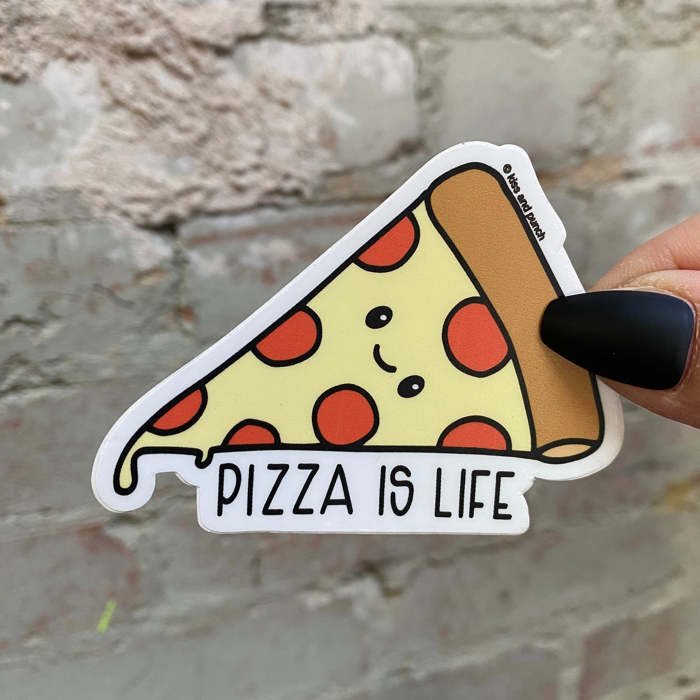 3 Inch Pizza is Life Matte Vinyl Sticker