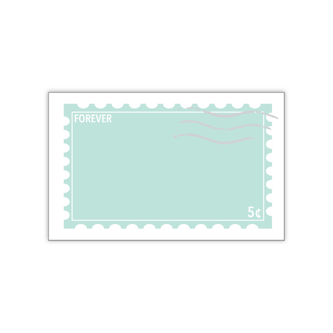 NEW! Mini Notecard Set of 60 - Seafoam Forever Stamp Flat Cards - Lunch Notes - Mini Cards - Enclosure cards