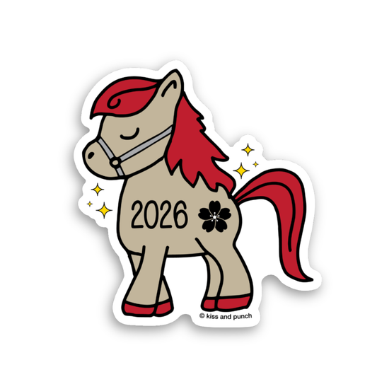 NEW! Year of the Fire Horse 2026 Diecut Vinyl Sticker   