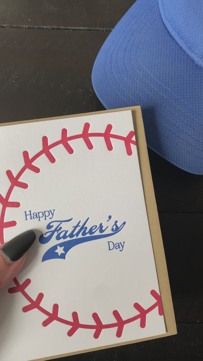 Baseball Dad | Happy Father's Day Letterpress Card