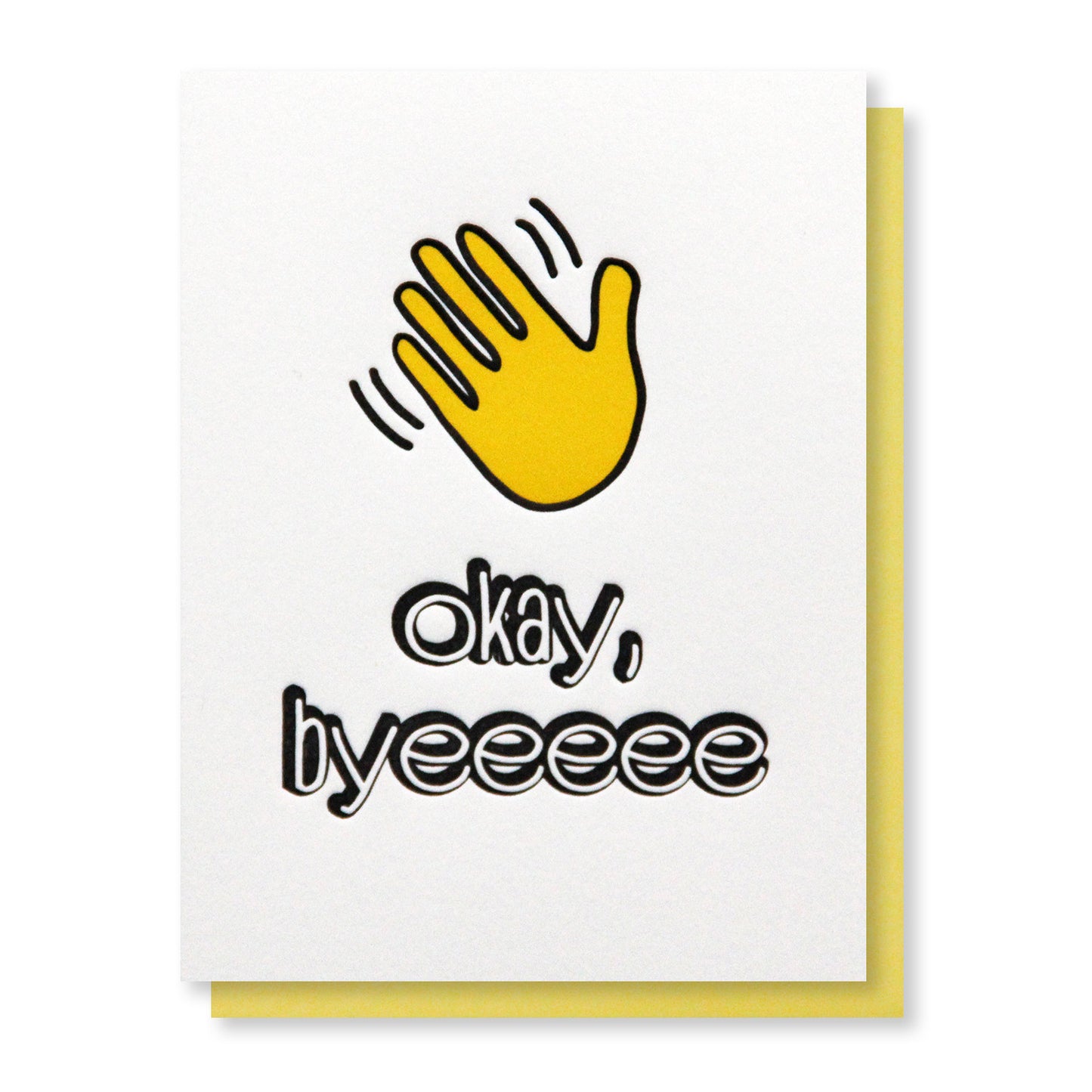 Funny Snarky Goodbye Retirement Emoji Letterpress Card | kiss and punch - Kiss and Punch