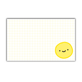 Mini Notecard Set of 60 - Yellow Grid Flat Cards - Lunch Notes - Mini Cards - Enclosure cards