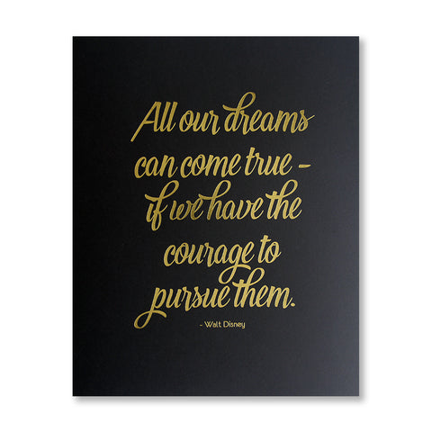 Walt Quote 8 x 10 inch inspirational print - Kiss and Punch