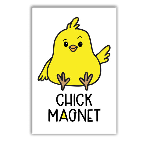 Cute Chick Magnet 2" x 3" Fridge Magnet - Kiss and Punch