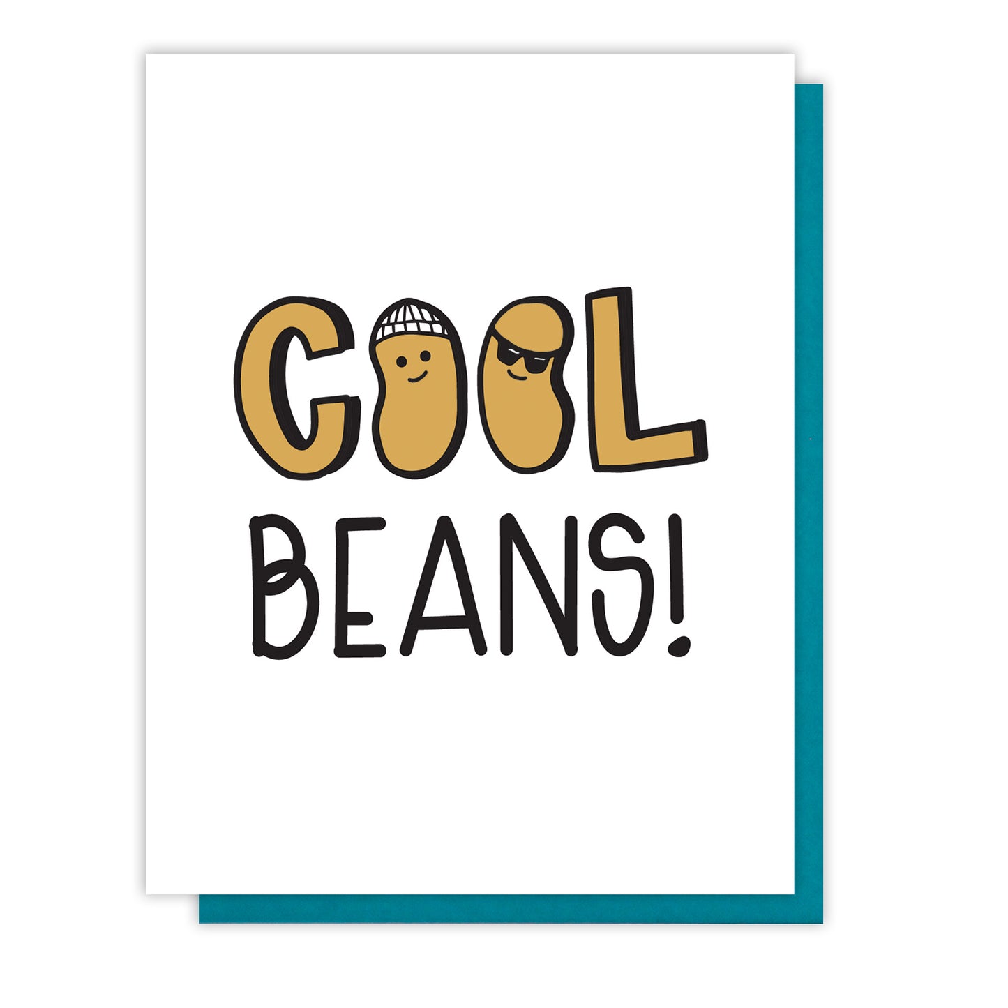 Funny Cool Beans | Congratulations Letterpress Card | kiss and punch