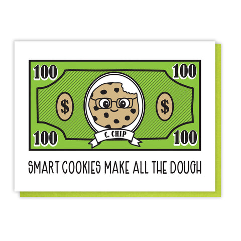 NEW! Funny Graduation Letterpress Card | Smart Cookies Make All the Dough | kiss and punch - Kiss and Punch