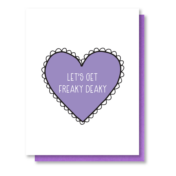 Freaky Deaky Love Letterpress Card | Sexy Valentine's Day | Anniversary | kiss and punch - Kiss and Punch