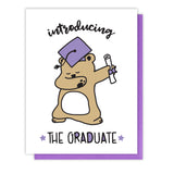 Funny Dab Graduation Letterpress Card | Introducing the Graduate | Bear | kiss and punch - Kiss and Punch