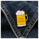 Eternal Hoptimist Beer Pun Soft Enamel Pin | kiss and punch - Kiss and Punch