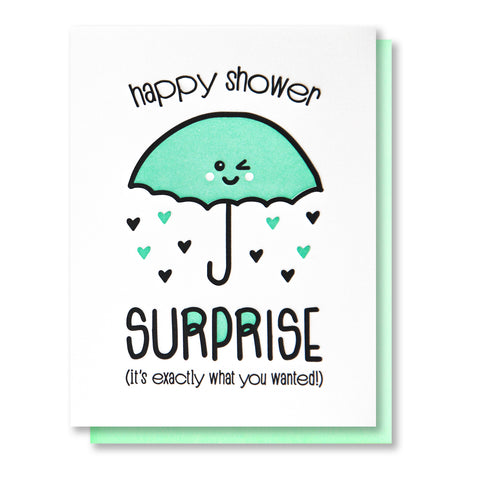Funny Shower Letterpress Card | Bridal Shower | Baby Shower | kiss and punch - Kiss and Punch