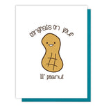 Cute Lil' Peanut Baby Congratulations | Expecting Letterpress Card | kiss and punch - Kiss and Punch