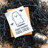 Funny Halloween Letterpress Card | Happy Haunting Ghoul Friend | kiss and punch - Kiss and Punch