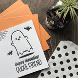 Funny Halloween Letterpress Card | Happy Haunting Ghoul Friend | kiss and punch - Kiss and Punch