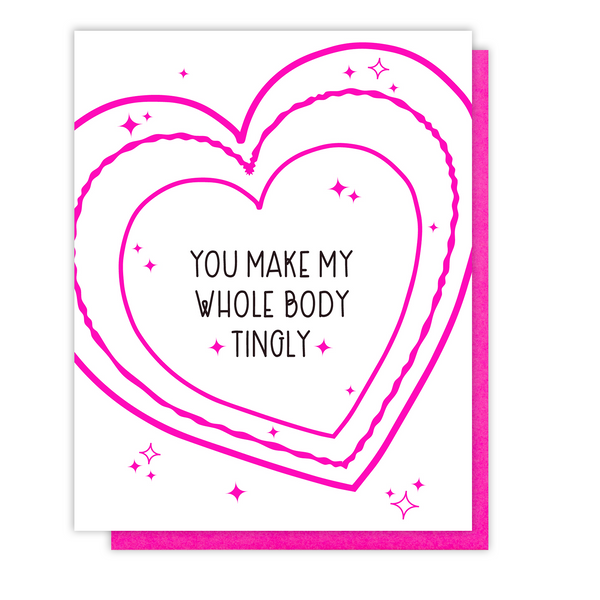 NEW! Tingly Heart Letterpress Card | Sexy Valentine's Day | I Love Like Lust You