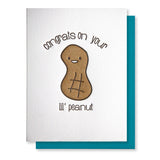 Cute Lil' Peanut Baby Congratulations | Expecting Letterpress Card | kiss and punch - Kiss and Punch