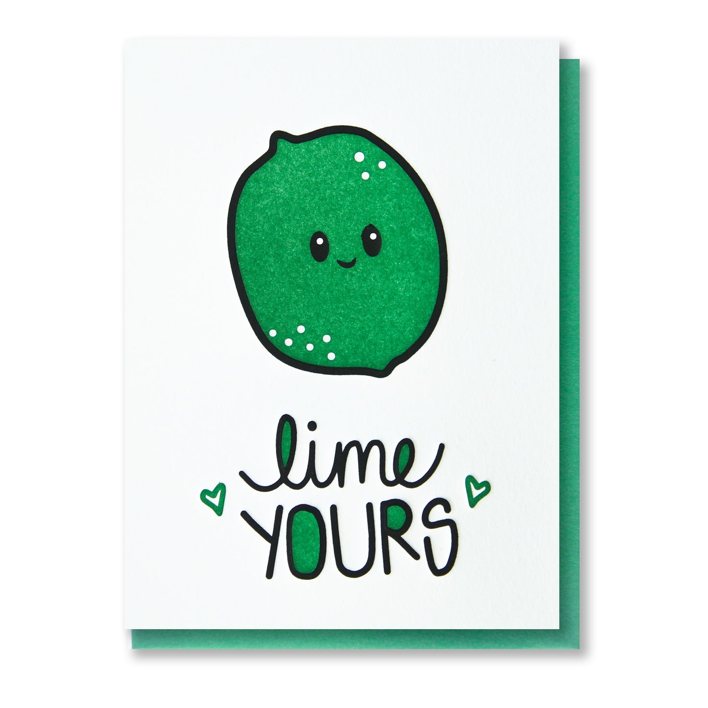 Funny Lime Yours | I'm Yours Valentine Love Letterpress Card | kiss and punch - Kiss and Punch