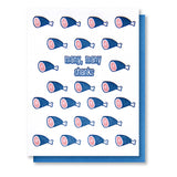 Many Shanks Foodie Ham | Funny Thank You Pun Letterpress Card | kiss and punch - Kiss and Punch