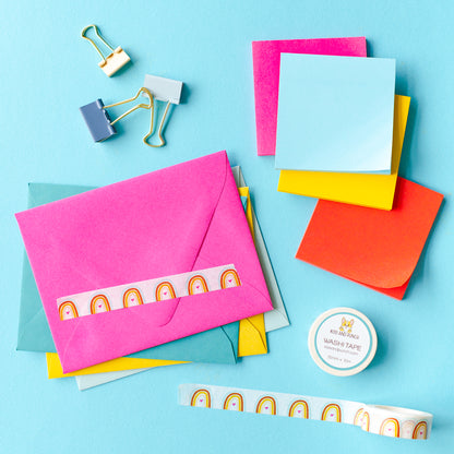 Cute Millennial Rainbow Washi Tape - Planner Journal Decoration - Paper Tape