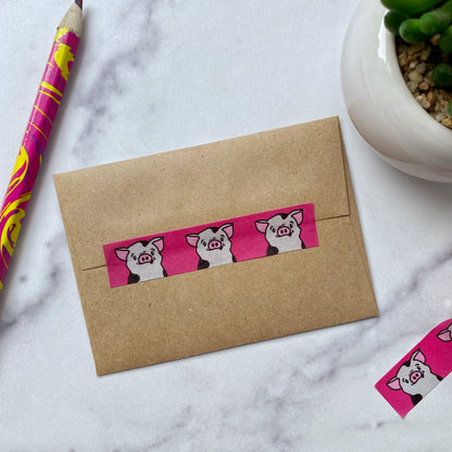 Cute Pig Washi Tape - Planner Flair - Bullet Journal Decoration - Paper Tape
