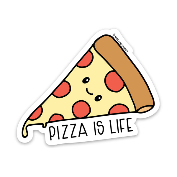 3 Inch Pizza is Life Matte Vinyl Sticker