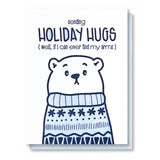Funny Holiday Letterpress Card | Sending Hugs | Polar Bear Ugly Sweater | kiss and punch - Kiss and Punch