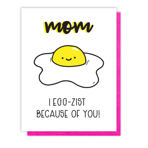 NEW! Egg Mom Pun Mother's Day Letterpress Card | kiss and punch