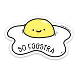 NEW! 3 Inch Punny So Eggstra Fried Egg Diecut Vinyl Sticker