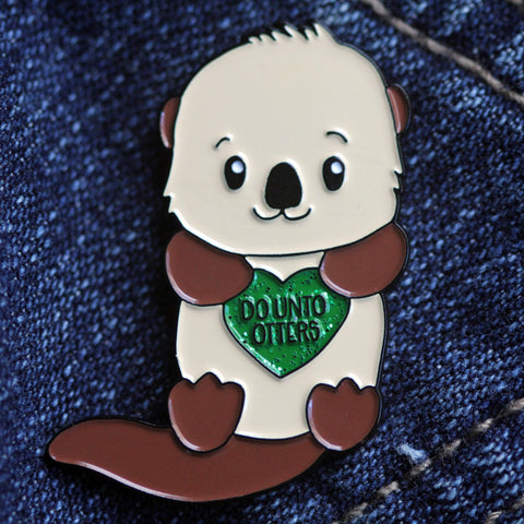 Do Unto Otters Pun Soft Enamel Pin | kiss and punch - Kiss and Punch