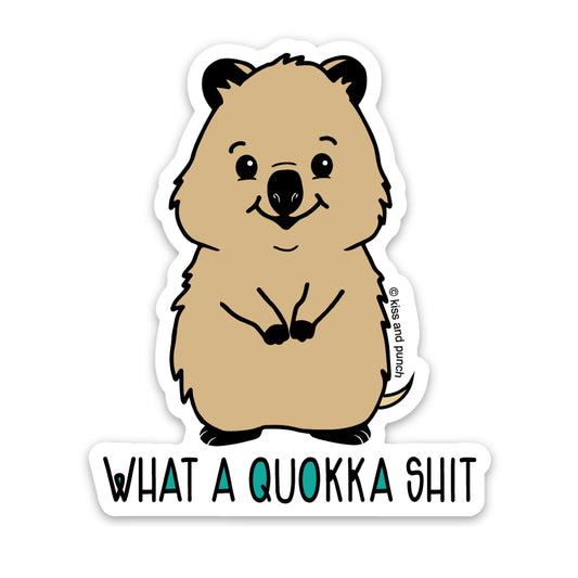 3 Inch Funny Quokka Pun Vinyl Sticker - Laptop Sticker - Water Bottle Sticker