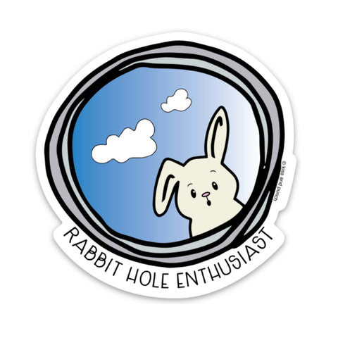 NEW! 3 Inch Rabbit Hole Enthusiast Diecut Vinyl Sticker | kiss and punch