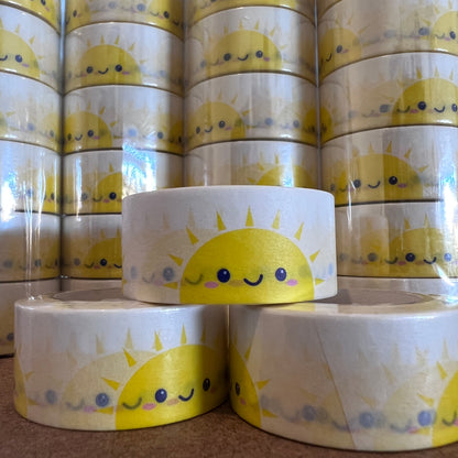 Cute Sunshine Washi Tape - Planner Flair - Bullet Journal Decoration - Paper Tape